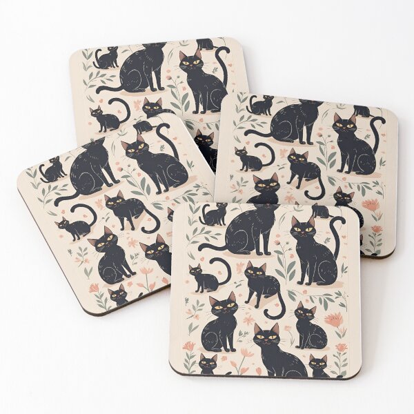 Item preview, Black Cat Pattern designed and sold by PatronesKawai.