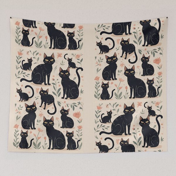 Item preview, Black Cat Pattern designed and sold by PatronesKawai.