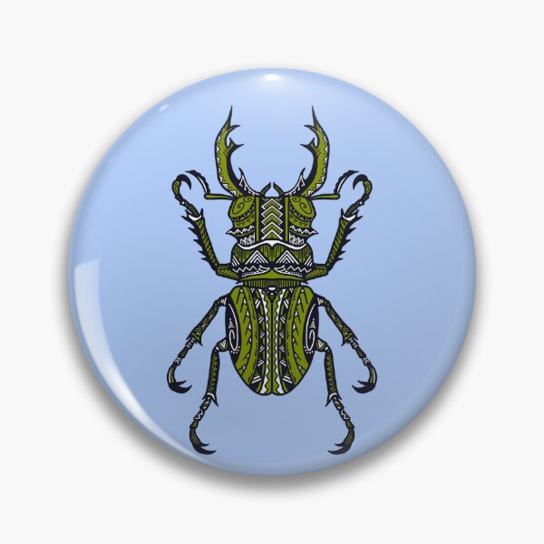 Item preview, Light Green Tribal Stag Beetle designed and sold by Steeb757.