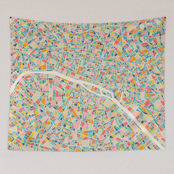 Item preview, PARIS CITY STREET MAP designed and sold by JazzberryBlue.