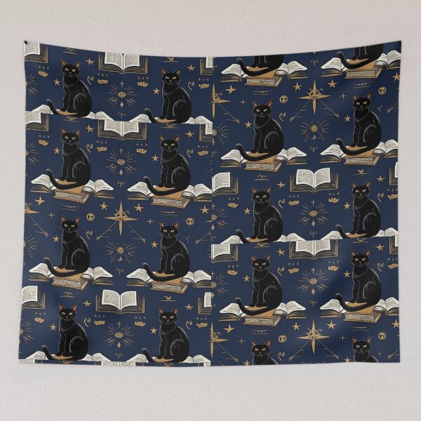 Aperçu de l'œuvre Motif de chat noir créée et vendue par PatronesKawai.