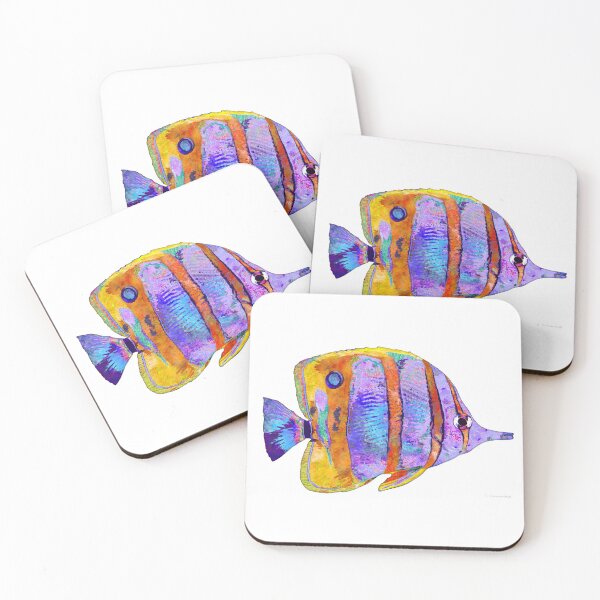 Item preview, Sea Butterfly Fish Art designed and sold by Sharon Cummings Art.
