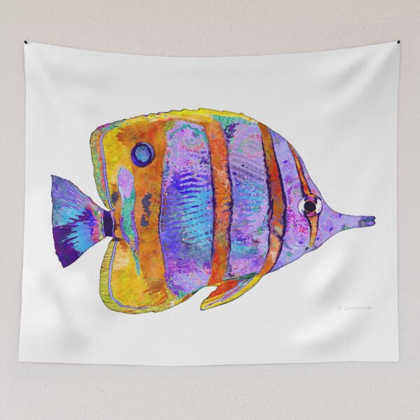 Item preview, Sea Butterfly Fish Art designed and sold by Sharon Cummings Art.