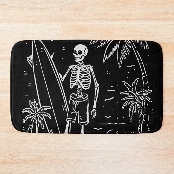 Item preview, Skeleton Surfer (with White Ink) designed and sold by VelvetRoom.