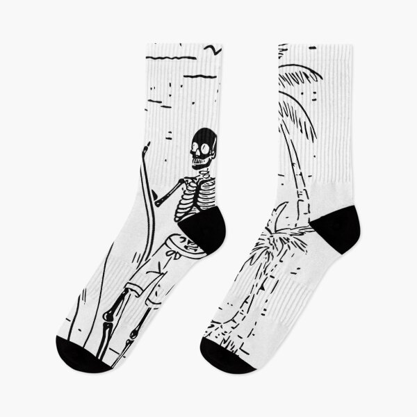 Item preview, Skeleton Surfer (with Black Ink) designed and sold by VelvetRoom.