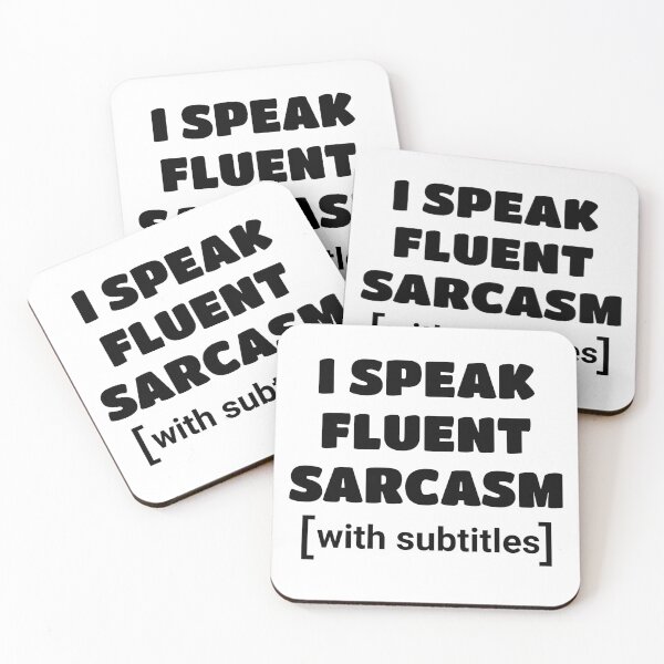 Item preview, I speak fluent sarcasm with subtitles designed and sold by Graffik-Peeps.