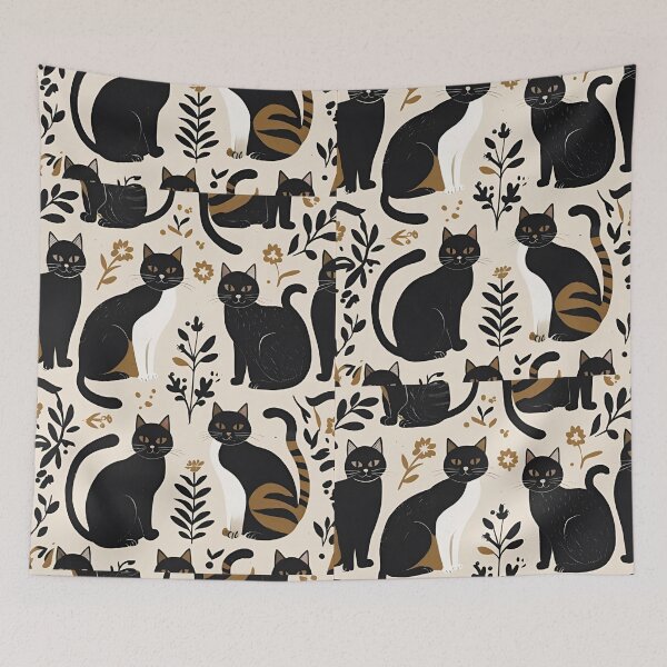 Item preview, Black Cat Pattern designed and sold by PatronesKawai.