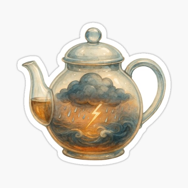 Item preview, Watercolor Tempest in a Teapot designed and sold by OpenArt.