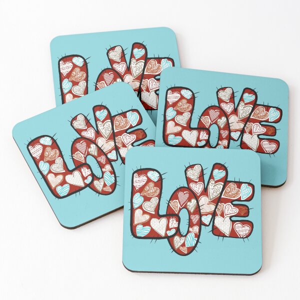 Item preview, Love Hearts with Blue Background  designed and sold by missmann.