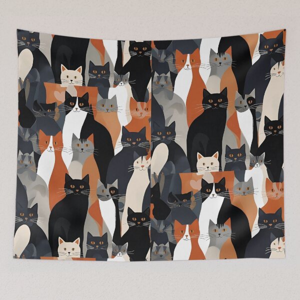 Item preview, Black Cat Pattern designed and sold by PatronesKawai.