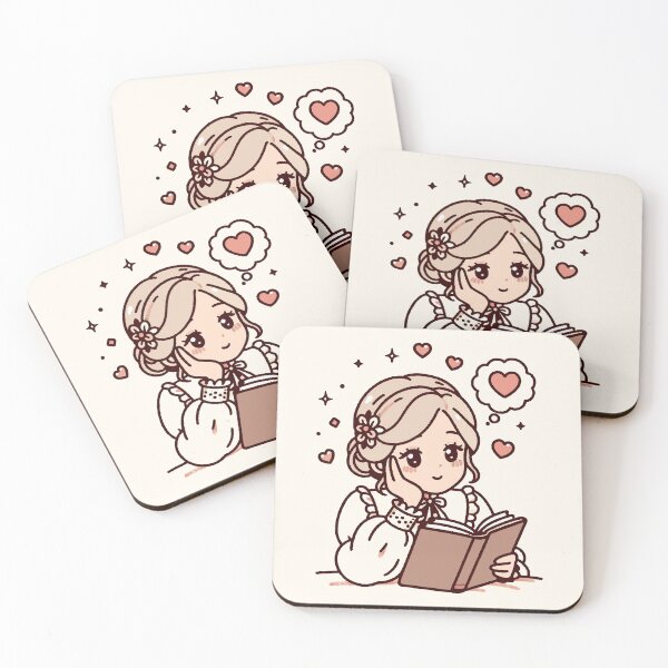 Item preview, Victorian Romantic Marginalia Girl – Annotated Book Lover Art designed and sold by MAGICKEY2024.