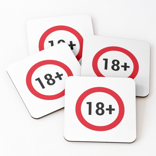 Item preview, Icône 18+ Cercle Rouge – Avertissement Contenu Adulte designed and sold by MeowLoka ⭐⭐⭐⭐.
