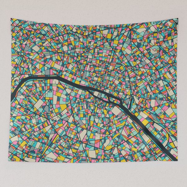 Item preview, PARIS CITY STREET MAP designed and sold by JazzberryBlue.
