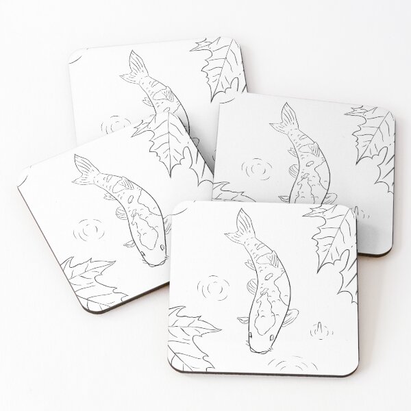 Item preview, Beautiful, iconic koi fish in a pond with gentle raindrops designed and sold by SimpleLifeTs.
