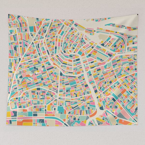 Item preview, AMSTERDAM CITY STREET MAP designed and sold by JazzberryBlue.