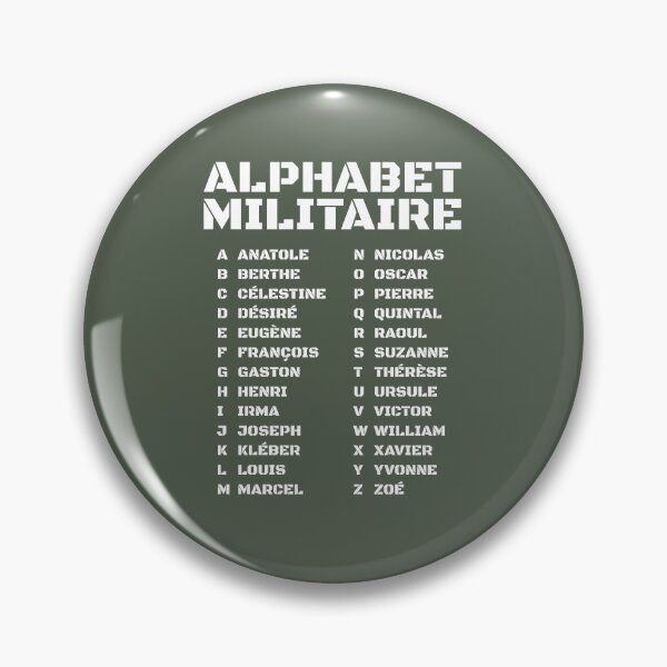 Item preview, Military alphabet – France designed and sold by AnnSign.