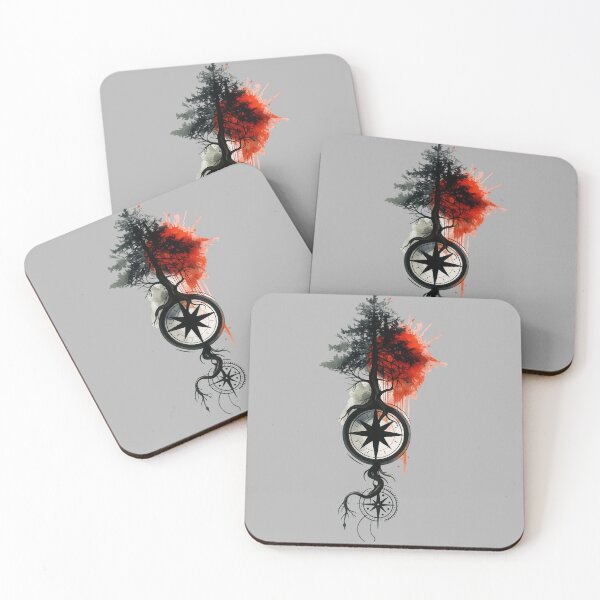 Item preview, Rooted Compass Tree – Abstract Nature Design designed and sold by omerckaca.