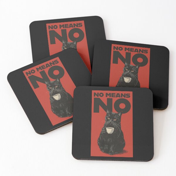Item preview, No means no black cat designed and sold by La Loca.