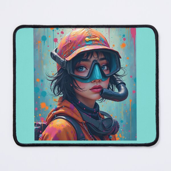 Item preview, Cute gal enjoying snorkeling designed and sold by seahorse crossing.