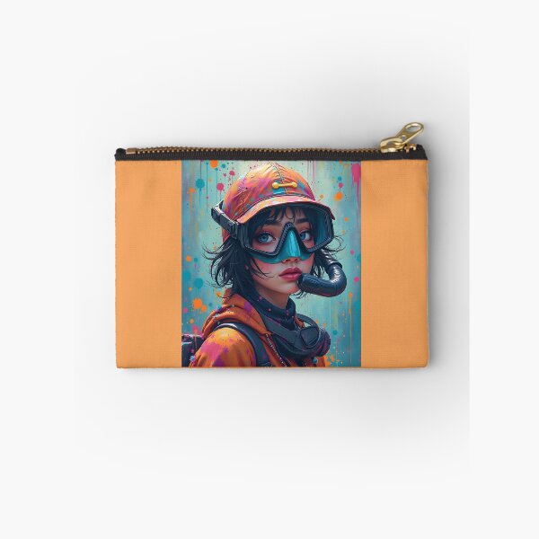 Item preview, Cute gal enjoying snorkeling designed and sold by seahorse crossing.