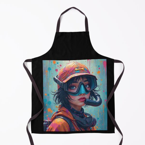 Item preview, Cute gal enjoying snorkeling designed and sold by seahorse crossing.