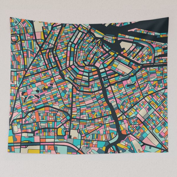 Item preview, AMSTERDAM CITY STREET MAP designed and sold by JazzberryBlue.