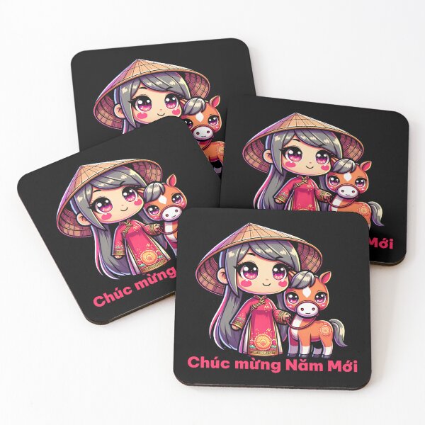 Item preview, Vietnamese New Year Girl & Snake designed and sold by HolidayBug.