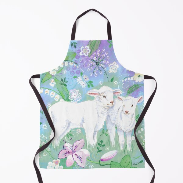 Item preview, Lambs in a Peaceful Meadow kaaren poole designed and sold by KaarenPoole.