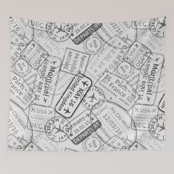 Item preview, Passport Stamp Collage – Ready for a World Tour designed and sold by tarzbol.