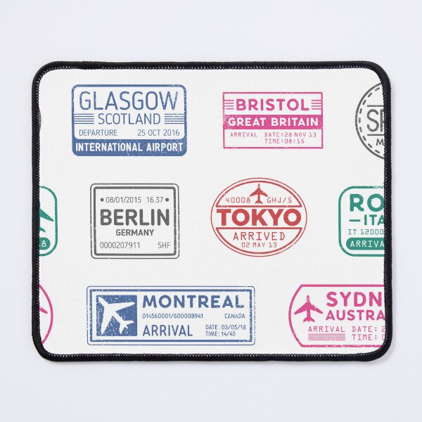 Item preview, World Cities Stamps – A Collage for Travel Lovers designed and sold by tarzbol.