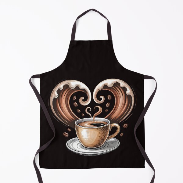 Item preview, Coffee Wave – Heart-Shaped Espresso Flow Sketch designed and sold by Slavicsoul.