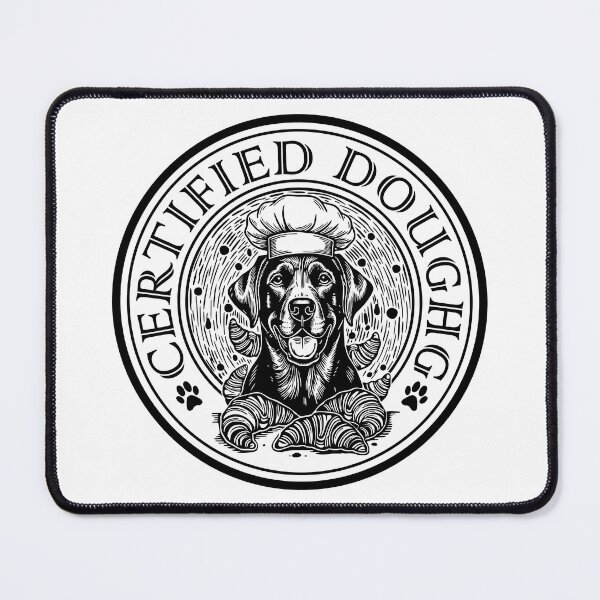 Item preview, Certified Doughg – Funny Dog Chef Design_BLKnWHT designed and sold by Merrko-Atelier.