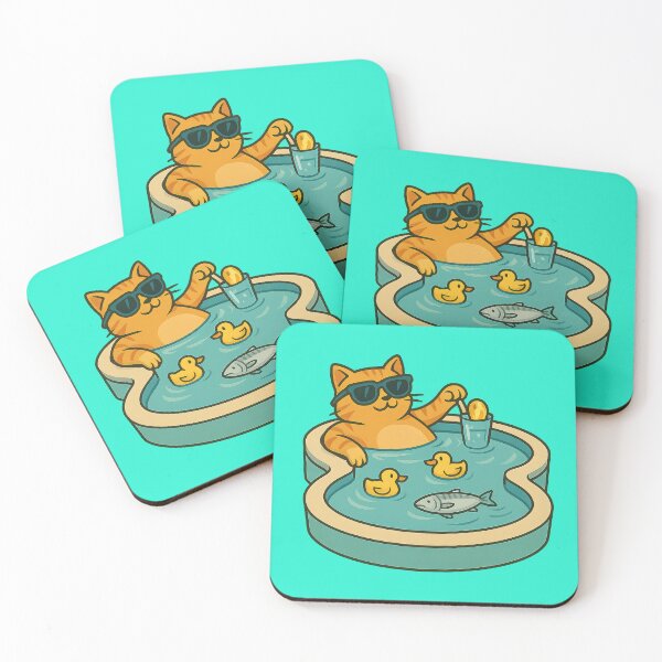 Item preview, Cat in the Swimming Pool designed and sold by BizarreWardrobe.