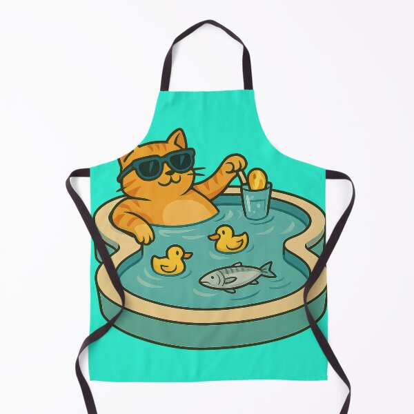 Artikelvorschau, Katze im Swimmingpool entworfen und verkauft von BizarreWardrobe.
