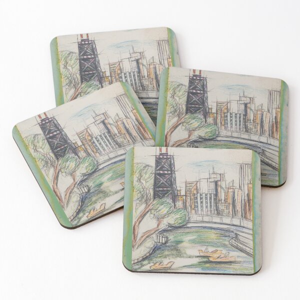 Item preview, Chicago Colored Pencil Sketch designed and sold by AlonzoFineArt.
