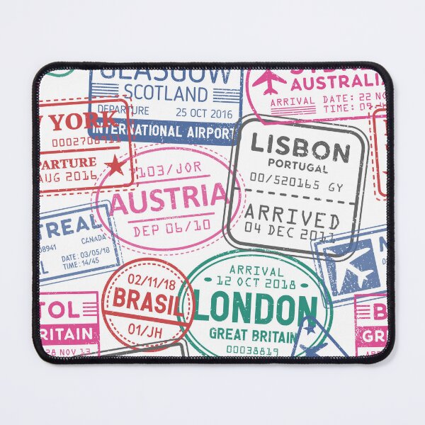 Item preview, World Cities Stamps – A Collage for Travel Lovers #1 designed and sold by tarzbol.