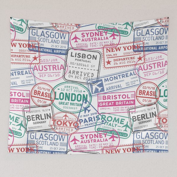 Item preview, World Cities Stamps – A Collage for Travel Lovers #1 designed and sold by tarzbol.