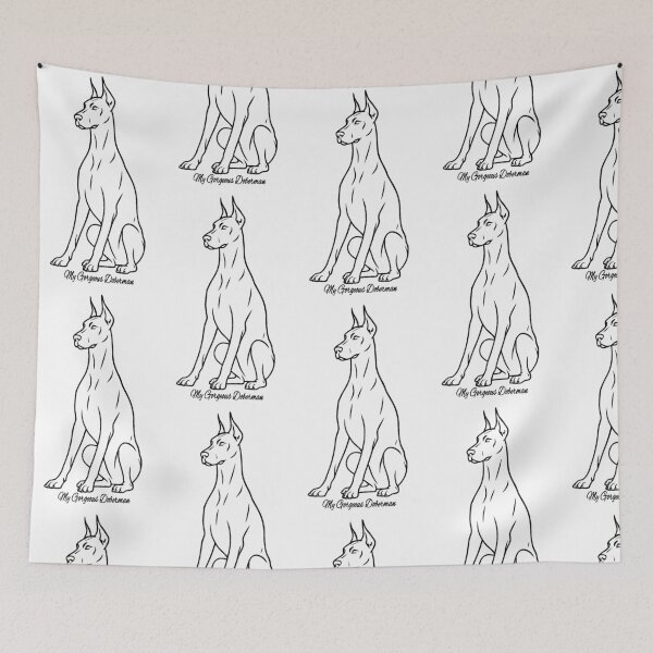 Item preview, Gorgeous Doberman Dog designed and sold by HeartDrawnPets.