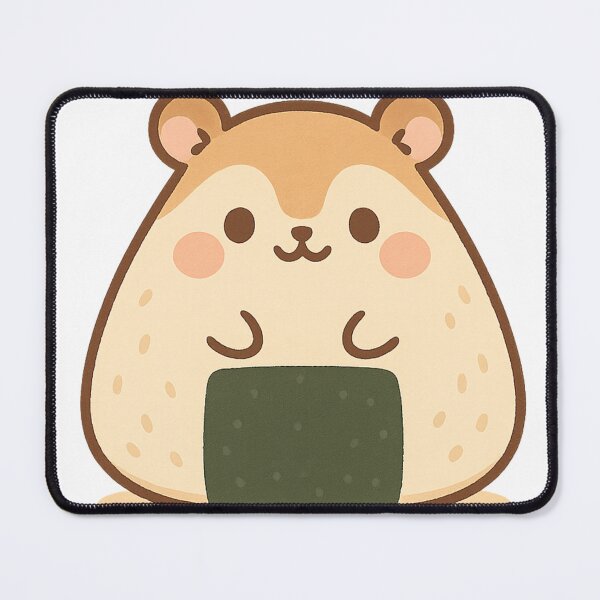 Item preview, Kawaii Hamster Onigiri Chibi Comfort Snack designed and sold by OpenArt.