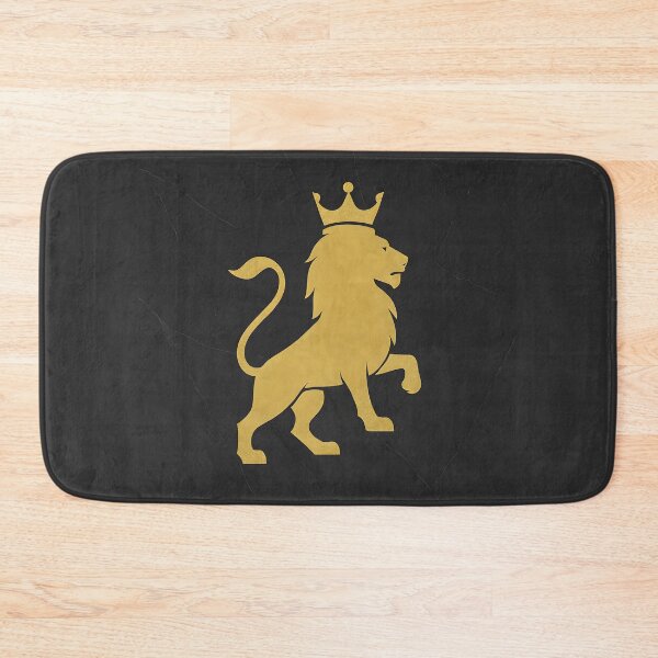 Item preview, Gold Crowned Lion on Black Marble – Luxury Minimalist Poster designed and sold by VoidBloom Studio.