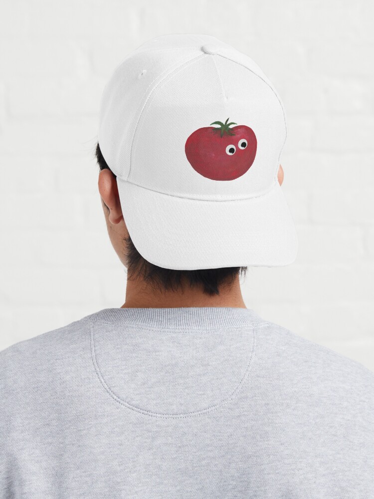 Thumbnail 4 of 7, Cap, Googly Eyed Painted Tomato designed and sold by em-ty-.