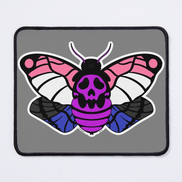 Item preview, Genderfluid Pride Death's head hawkmoth designed and sold by FrostDragon Designs.