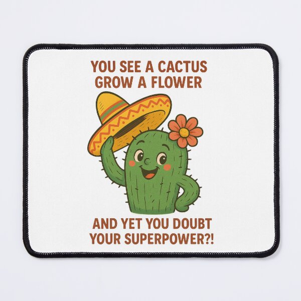 Item preview, Sassy Cactus with a Superpower – Neurodivergent Empowerment Design designed and sold by NeuroGlam Studio.