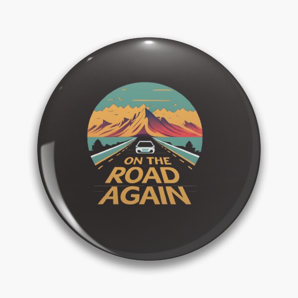 Item preview, On the Road Again – Retro Mountain Adventure Art Reloaded Premium designed and sold by Imaginarium of Chaos falcon88 .