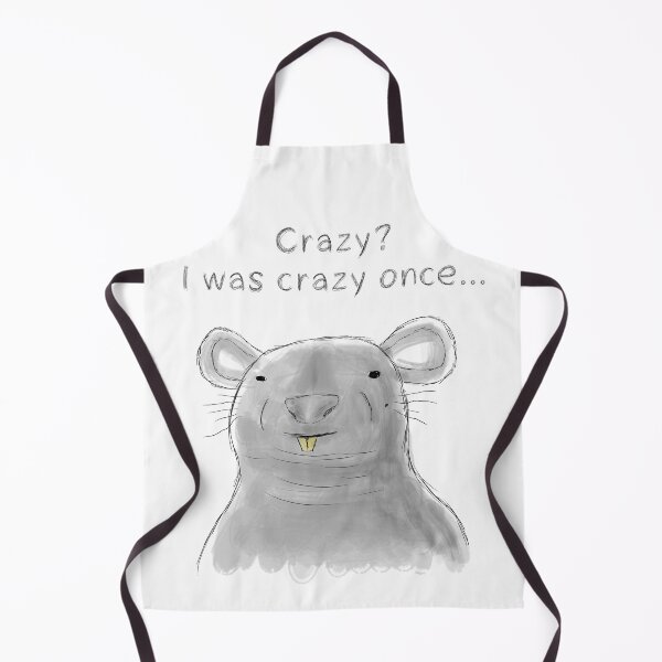Item preview, "Crazy? I was crazy once" Ugly Rat designed and sold by BurningMonkey.
