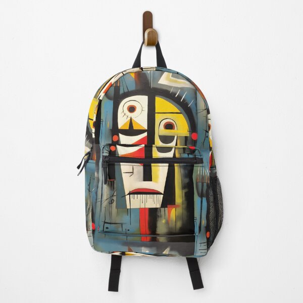 Item preview, Dynamic Abstract Face with Bold Geometric Shapes and Vivid Yellow Red Black and Blue Contrasts designed and sold by OlfactoART Studio.
