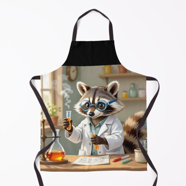 Item preview, Scientist Raccoon – Adorable Lab Experiment Illustration designed and sold by EmeraldeaArt.