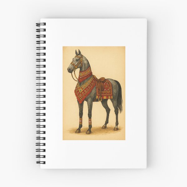 Item preview, Turkmen Horse in Ceremonial Attire – Cultural Artwork designed and sold by Türkmeniň Kalby.