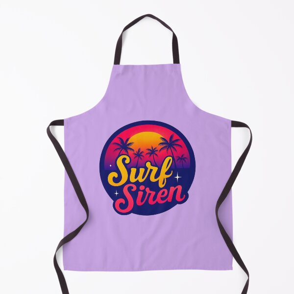 Item preview, Surf Siren Retro Surfer Girl Surfing Island Art designed and sold by Retroaugogo.