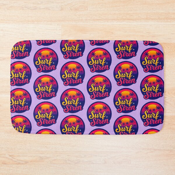 Item preview, Surf Siren Retro Surfer Girl Surfing Island Art designed and sold by Retroaugogo.